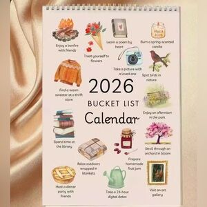 12 month watercolor calendar 2026 paper New